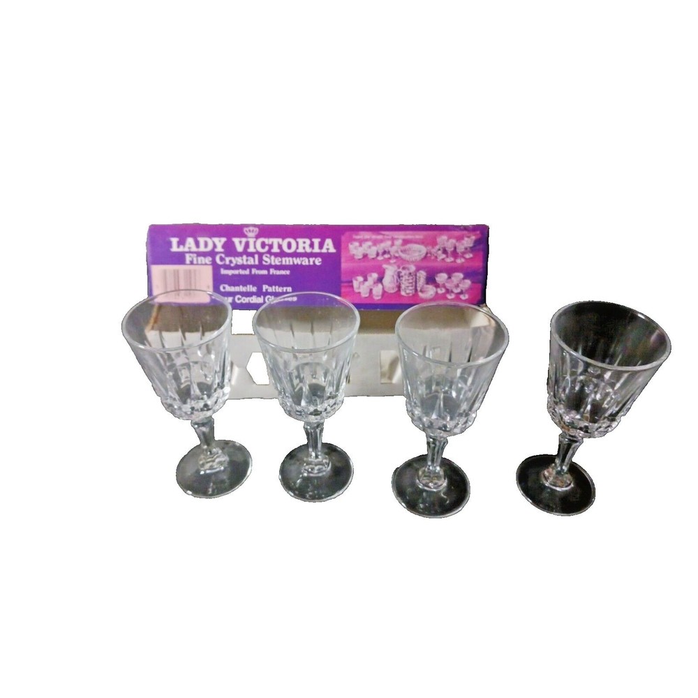 Lady Victoria Crysal Four Cordial Fine Stemware
